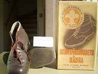 10 scoutkaenga  Scoutkängan, bilden är från museet på Kjesäter, som ju flyttat till Örnsberg. Modellen är godkänd av Sveriges Scoutförbund (SS).